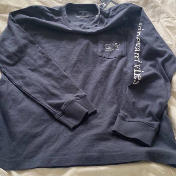 Not 4 Sale Vineyard vines long sleeved Pocket Vintage Whale Blue t-shirt Size 7 - Picture 4 of 7